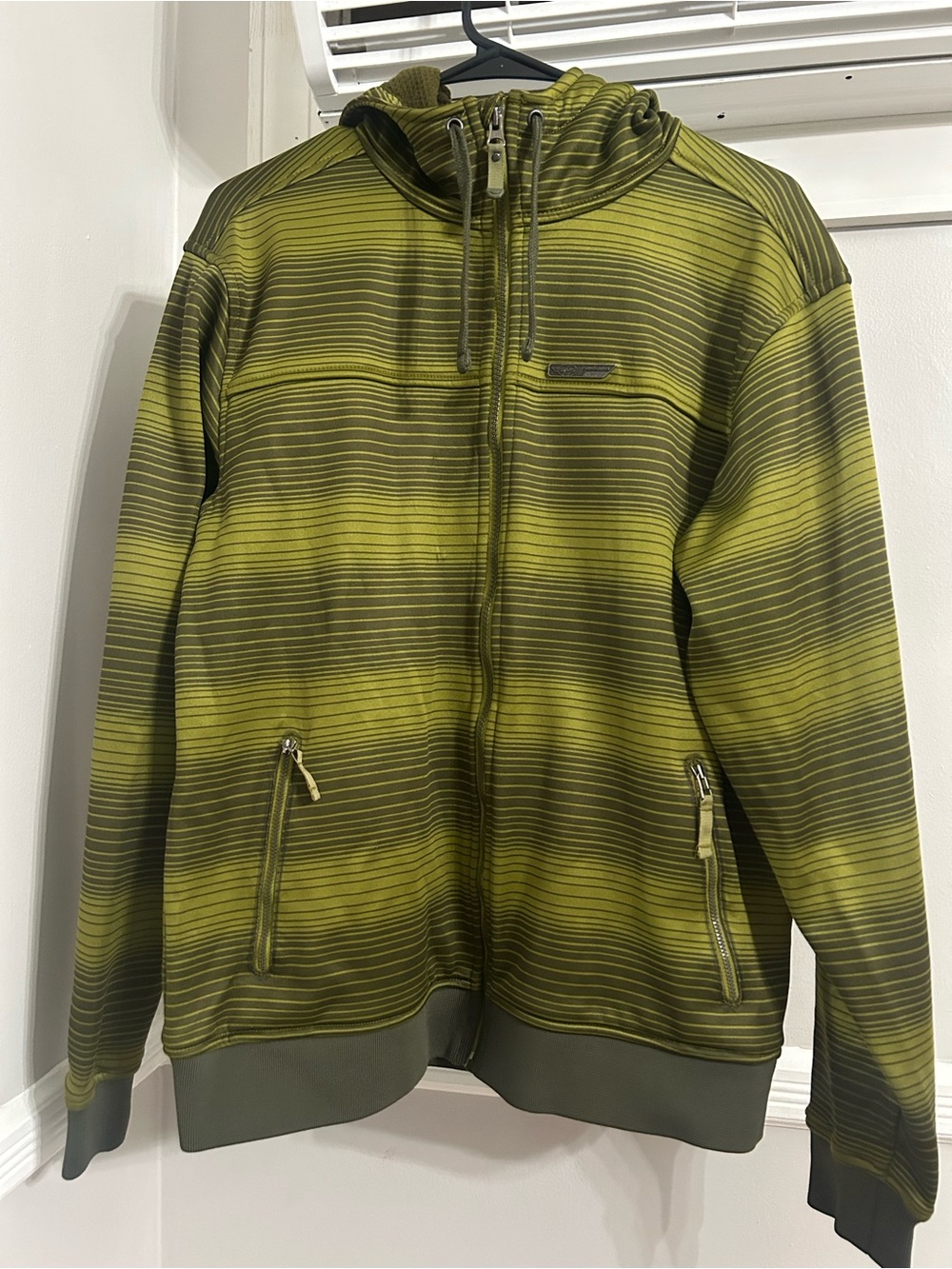 Sims  snowboarding Olive Green Zip-Up Hoodie